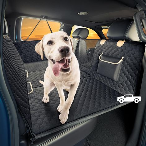 Dog Back Seat Extender, Large Hard Bottom Car Seat Cover for Dogs (1/5)