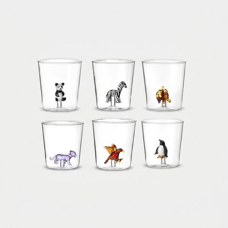 Lot de 6 verres artisanaux en verre Savana Family Mix 6 (1/4)