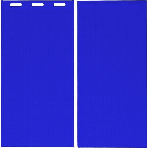 AKLOSIPY Ensemble de Moules à Cire d'abeille en Silicone, 44x28cm, 2 Pièces, pour l'apiculture, Moules à Pression de Fond de Teint Durables et Réutilisables en Bleu foncé (bleu foncé) (1/5)
