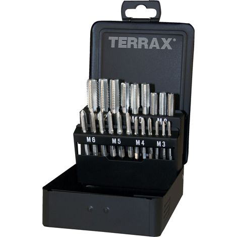 TERRAX A245006 - Juego de 21 machos mano M DIN 352 HSS rectificados (1/2)