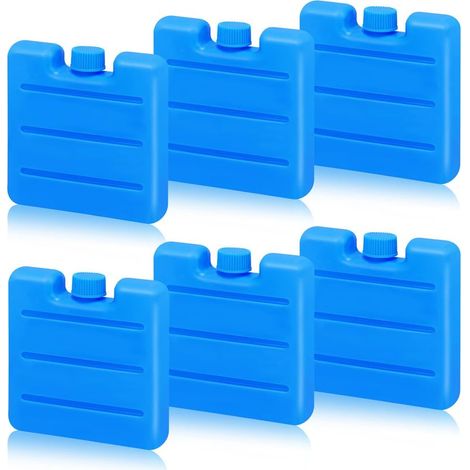 Petits pains de glace pour glacières, mini pains de glace par lot de 6, blocs réfrigérants plats, pains de glace portables