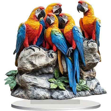 Papagei YKD824 Acryl-Tischdekoration, 20 x 20 cm – Wohnaccessoires für Wohnzimmer und Innenräume (1/5)