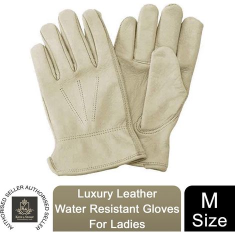 Kent & Stowe 70105186 Luxury Leather Water Resistant Gloves - Ladies Medium