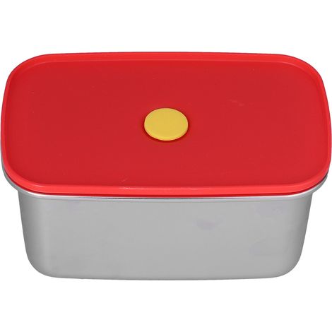 Rote Bento-Box 1300 ml – Leicht, auslaufsicher und einfach zu reinigen, ideal für die Mittagspause im Büro (1/5)