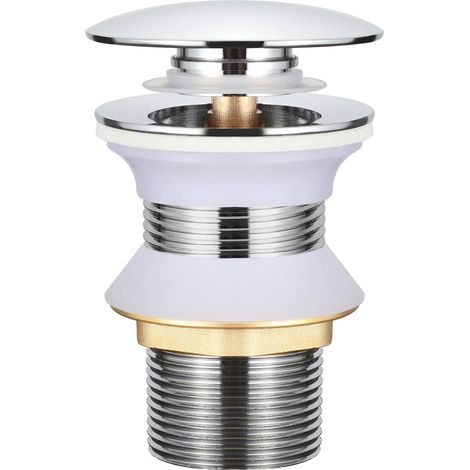 Evacuation Lavabo Pop-Up - Robinet Évacuation Automatique en Laiton - Pour Lavabo Standard - 1 Pièce