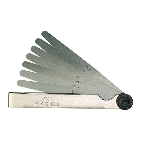 Jauge d'épaisseur calibrée DIN2275 longueur 100 mm 20 lames 0,05 - 1 mm Limit FG100201C