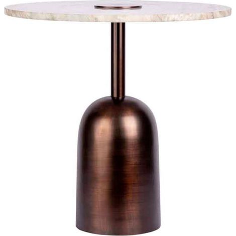 Table d'Appoint Design "Harriet" 47cm Marron (1/4)