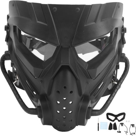 Masque de protection tactique intégral CS en conditions réelles, balles d'eau, billes de peinture, lunettes transparentes de forme irrégulière, visière de protection, équipement pour passionnés de mat (1/5)