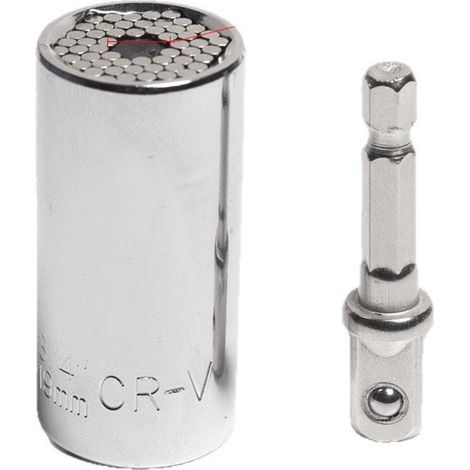 Vaso universal - Vaso autoajustable de 7-19 mm - Con adaptador para taladro (1/5)