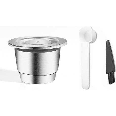 Cápsula reutilizable y recargable de acero inoxidable (3,7 ml), compatible con Nespresso U, CitiZ, Pixie, Le Cube, Essenza, Maestria, Lattissima e Inissia Concept. (1/5)