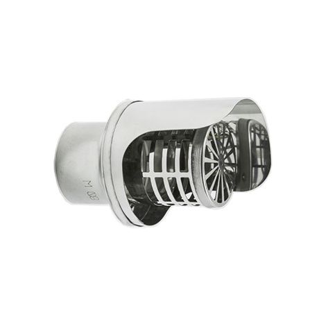 MBM – Chapeau d’extrémité d’échappement mural INOX DN 100 mm – Pare-pluie pour évacuation des fumées – Accessoire pour fumisterie