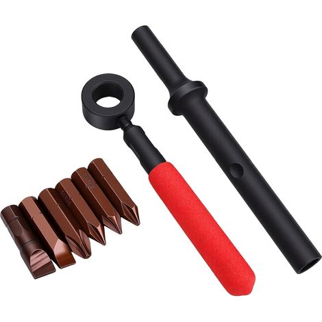 8-Piece Air Screwdriver Bit Set, Phillips and Slotted Steel, Compatible with Air Hammers, for Removing Rust from Cars, Trucks, Boats, Motorcycles, and Parts (1/5)