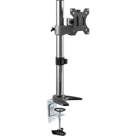 RICOO TS2411 Support Écran PC TV 13 17 19 22 24 27 28 32 Pouces VESA 75x75 100x100 Orientable Inclinable Rotatif Universel Fixation Bureau Pince de Table (1/5)