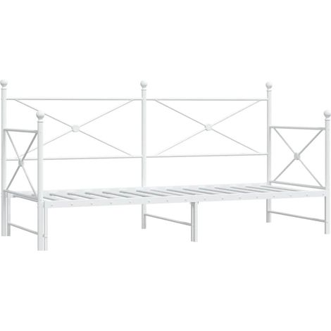 Maison Exclusive - Divano Letto Estraibile senza Materasso Bianco 75x190cm Acciaio