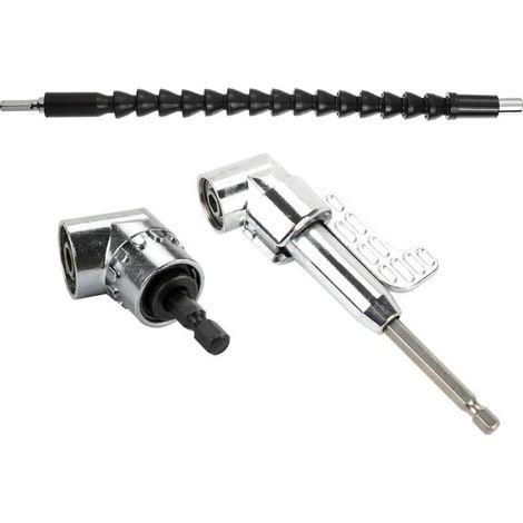 3pcs 105 Degree Straight Angled Hex Shank Extension Tool Flexible Extension Force