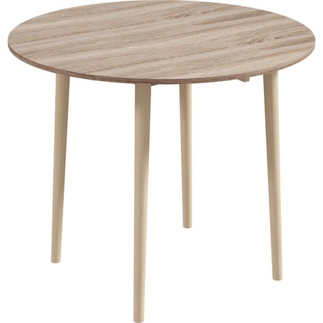 Moderner Klapptisch für Küche und Wohnzimmer, Spanplatte Ø 89 x 73,5 cm
