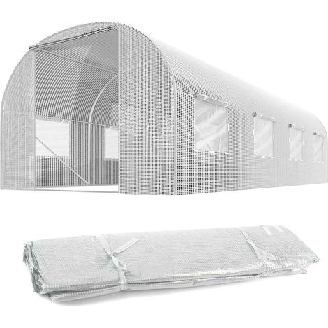 Lámina para túnel de jardín 3x4,5m (13,5m2) blanco Plonos