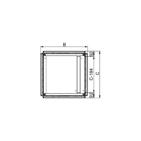 Piastra passacavi 2 parti 800x600 mm - NSYEC861