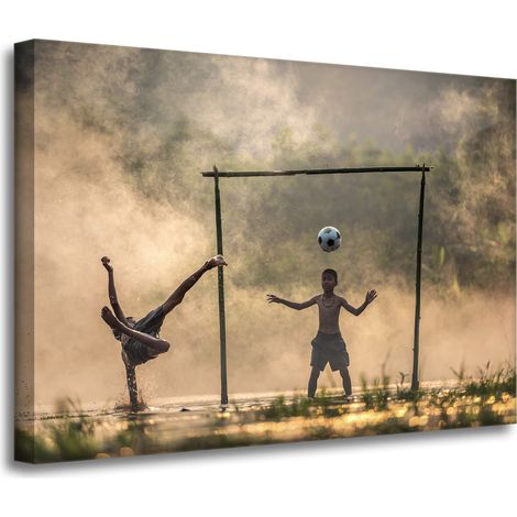 Leinwanddruck Jugendfußball 70x50 cm