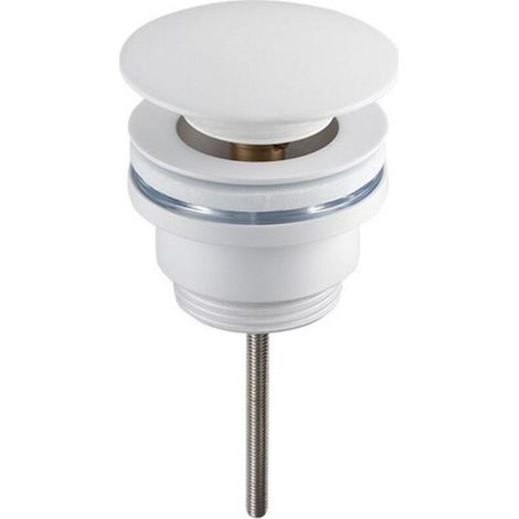 Blanc - Bonde de Lavabo avec Bouchon de Vidange Pop-up pour Lavabo Blanc en Céramique et Cuivre (1/3)