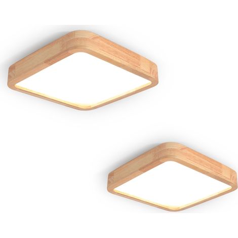 Plafonnier LED 30cm Lampe Plafond Industrielle pour Salle de Bain Couloir Escalier Lumière Neutre 2pcs