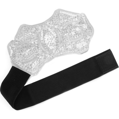 Genouillère en gel rafraîchissant réutilisable, compresse chaud/froid, coudière en gel pour soulager la douleur, gris (1/5)