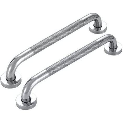 2 Pcs Barre Appui pour Salle de Bain 50cm Barre de Maintien Antidérapant Poignée de Douche en Inox pour Baignoire Toilette Escalier (1/5)