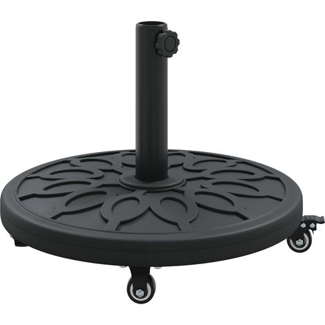 vidaXL Pied de parasol Art déco Noir Ø 45 x 39,5 cm Fer