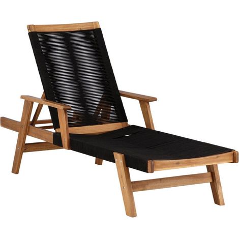 Chaise Longue en Bois "Little John" 115cm Naturel (1/5)
