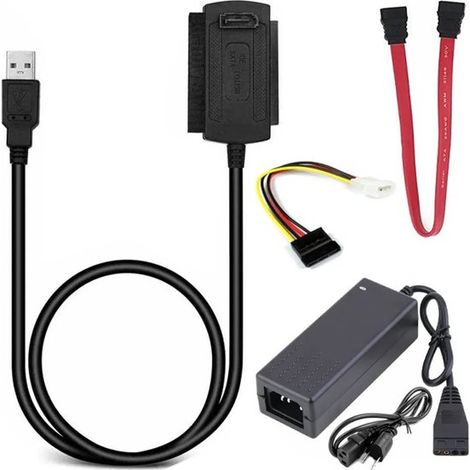 Adaptador SATA a USB，compatible con discos duros SATA de 2,5 y 3,5 pulgadas (1/2)