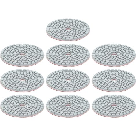 10 Stück 3-Zoll-Diamant-Nasspolierpads, weiche Schleifscheiben, Polierzubehör für Granit und Marmor, Körnung 3000 (1/5)