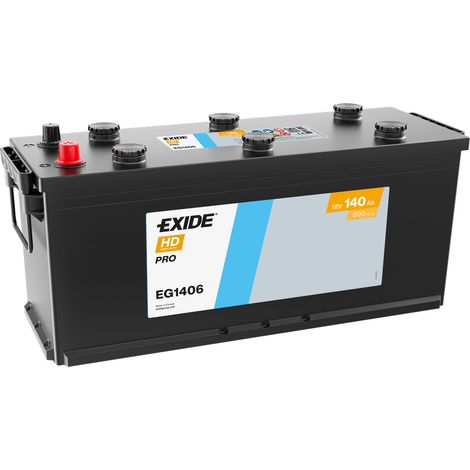 BATTERIE EXIDE CV RANGE D08 12V 140AH 800A 510X175X225 +D EG1406 (1/2)