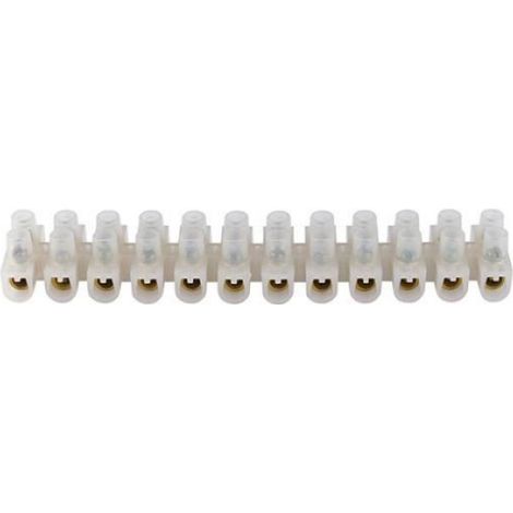 Barrette Domino - 12 Connecteurs - 1.5 mm à 2.5 mm - Pour Installation Électrique Intérieure - 1 Pièce (1/2)