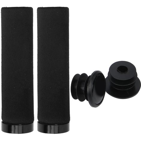 Poignées de Vélo Ergonomiques en Mousse avec Système de Verrouillage - Accessoire Cyclisme Noir (1/5)