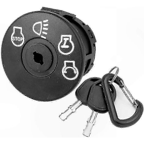 Contacteur d'allumage à 7 bornes avec clé pour tondeuses autoportées. Compatible avec différents modèles. Remplace la référence 925-1741. (1/5)