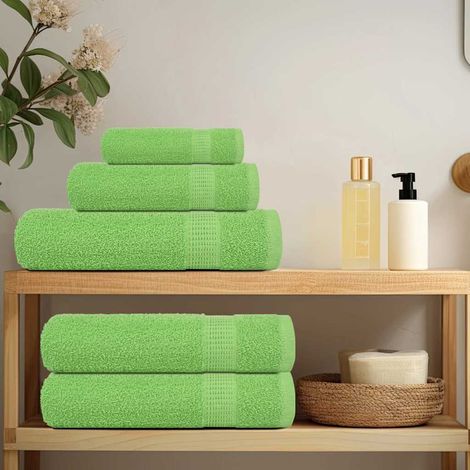 vidaXL Wash Towels "FROGN" 10 pcs Apple Green 30x30 cm 360 gsm (1/5)