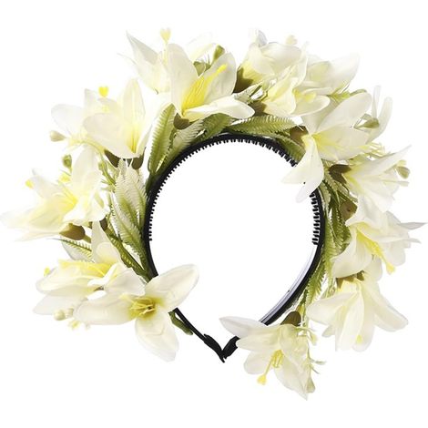 Bandeaux floraux pour femme - Couronne de cheveux - Couronne de mariée pour mariage pour femme (1/4)