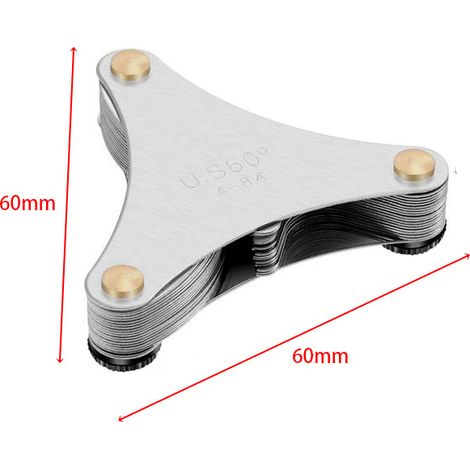 3 calibres à filets métrique, impérial et centrage – 52+51+3 lames – Gabarit de pas 55° pour visserie et plomberie