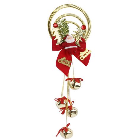 Cloche de Noël trois anneaux croix en fer, grelots suspendus pour sapin, décoration de Noël pour maison (1/5)