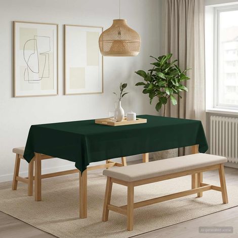 vidaXL Table Cloth 5 pcs Rectangular Dark Green 140 x 200 cm Polyester (1/5)
