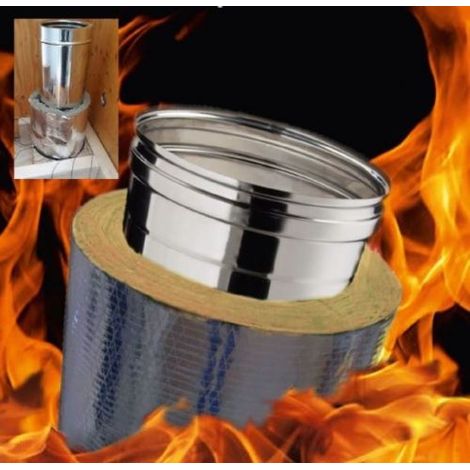 Conduit de fumée en bois DN 150 mm – Hauteur 500 mm – Température 600 °C – Installation ventilée T600-N1-D-V2-L50050-G10