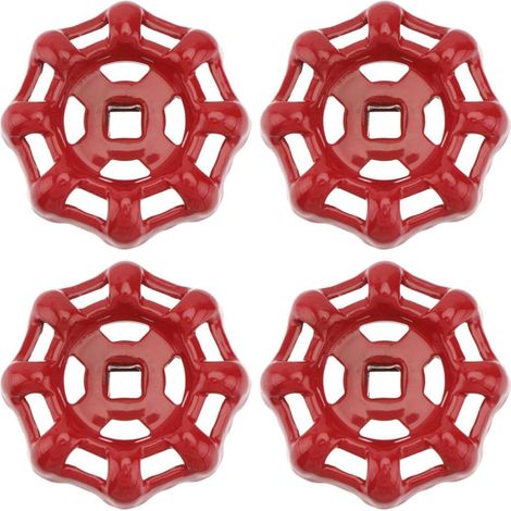 Poignée de Vanne en Fer Rouge et Fiable Lot de 4 (1/5)