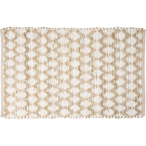 Tapis Rectangulaire en Coton Marron 60x90 cm, Tapis de Sol pour Salon, Chambre ou Entrée - PANGIVO