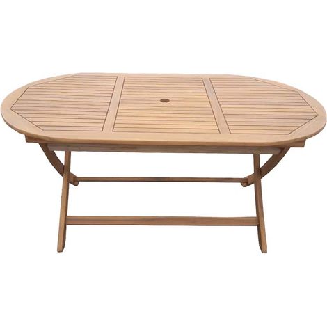 Tavolo pieghevole in acacia 160x85x75 cm