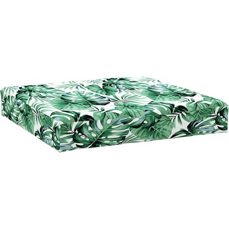 Cuscino Pallet Motivo a Foglie 60x60x9,5 cm in Tessuto Oxford vidaXL (1/5)