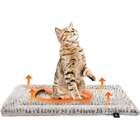 Tapis Chauffant pour Chat Coussin Auto Chauffant Chat Couverture Chauffant sans électricité Tapis Thermique Lavable 56 x 42 cm (1/5)