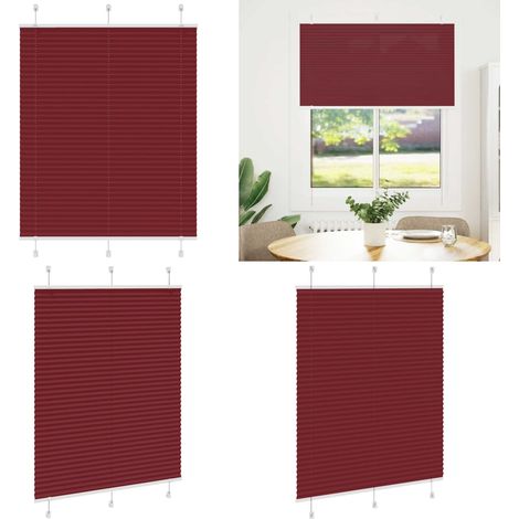 vidaXL Plissee Bordeauxrot 105x150 cm Stoffbreite 104,4 cm Polyester (1/5)