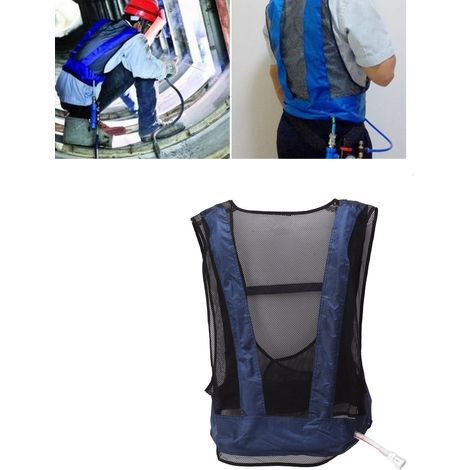 Gilet climatisé pour soudeurs haute température en chantier naval, avec tube vortex à air comprimé pour le refroidissement (1/5)