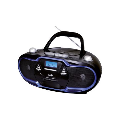 Trevi 057404 impianto stereo portatile Digitale 20 W AM, FM Nero, Blu Riproduzione MP3