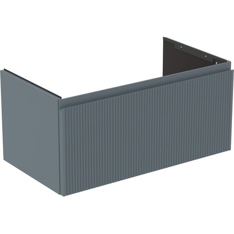 Ideal Standard Finesse - Mueble de lavabo, 80x44x38 cm, 1 cajón, Ribbed Matt ashblue E3383UQ (1/5)